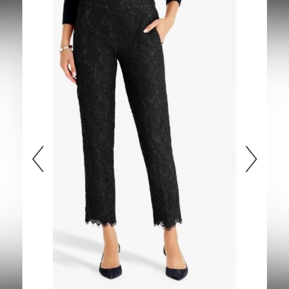 J Crew Easy Pant in black lace - Picture 1 of 6